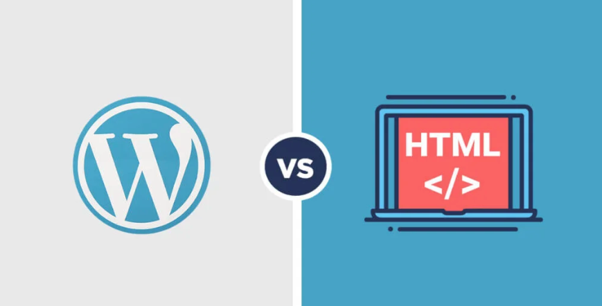 wordpress vs html illustration